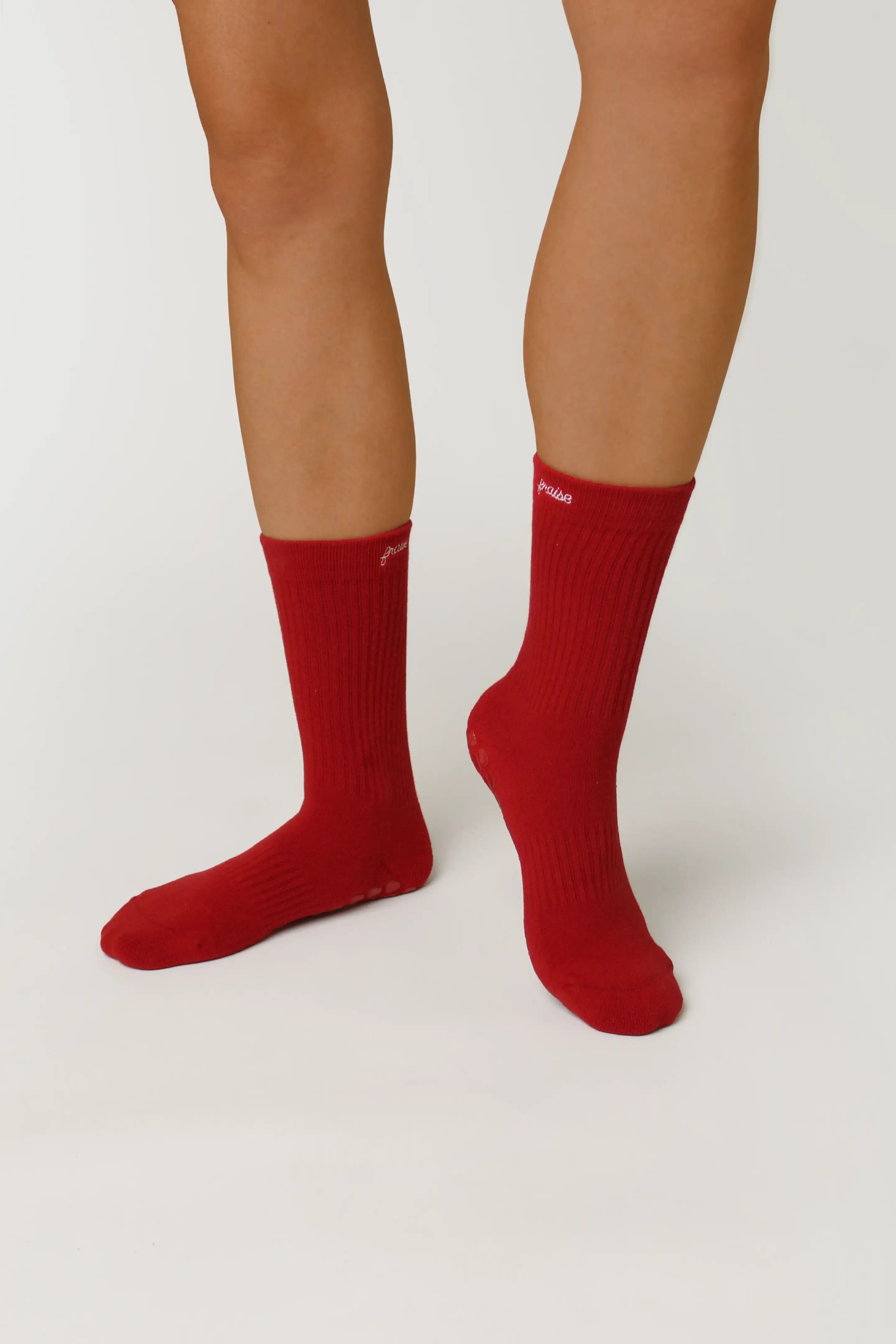 Cherry Script Sock