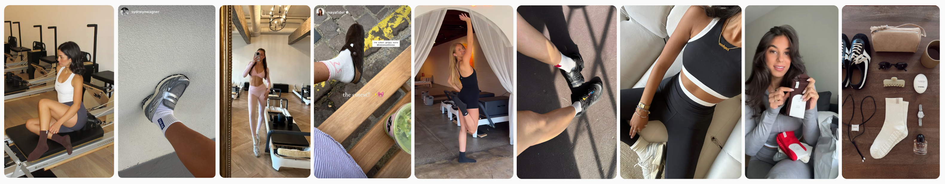 fraise grip socks on pilates girls